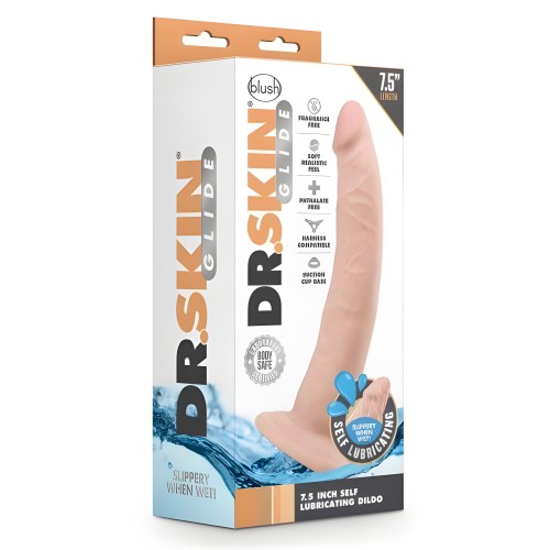 Dr. Skin Glide Self-lubricating Dildo - Vanilla