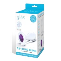 Glas Plug Anal de Vidrio 3.5" Bling Bling