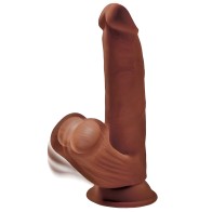 King Cock Plus 8 In. Triple Density Cock With Swinging Balls Brown