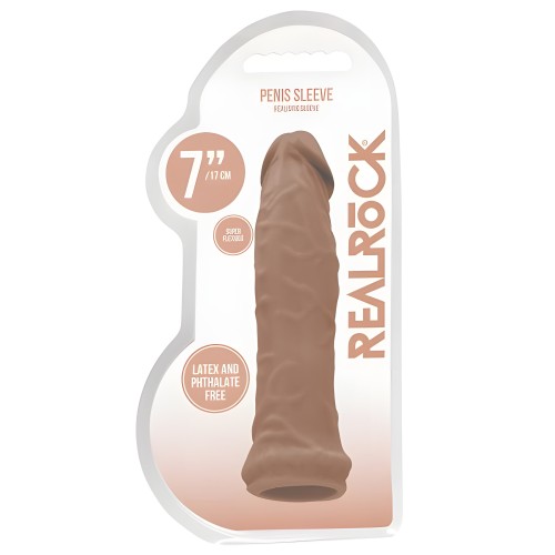 Real Rock Penis Extender - 7" - Mocha