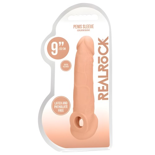 Extensor de Pene Real Rock con Anillos - 9" - 22 Cm - Vainilla