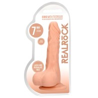 Real Rock Realistic Dildo - 7" - Vanilla