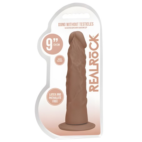 Real Rock Realistic Dildo 9" Mocha