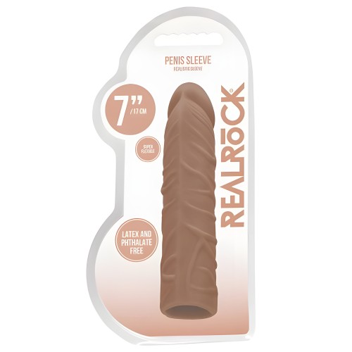 Real Rock Penis Extender - 7" - Mocha