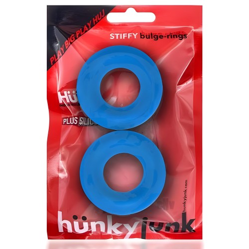 Oxballs Stiffy 2-pack Bulge Cockrings Silicone TPR Teal Ice