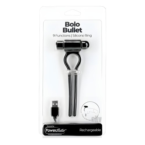 Powerbullet Bolo Bullet Adjustable Cock Ring Black