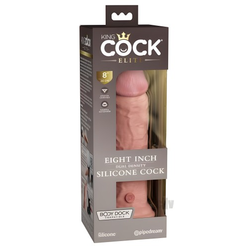 King Cock Elite Silicone Dildo - 8 in Light