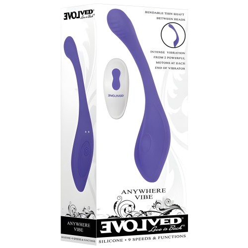 Evolved Anywhere Vibe Silicona Recargable Azul
