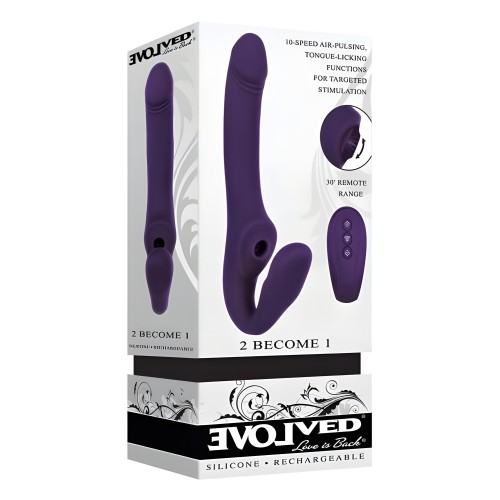 Evolved 2 Become 1 Strapless Strap-on - Purple