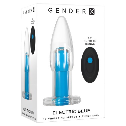 Gender X Electric Blue Rechargeable Butt Plug