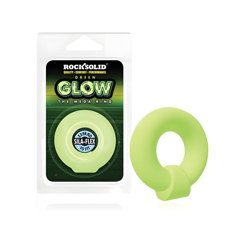 Anillo Mega Glow-in-the-dark Sila-flex Rock Solid Verde