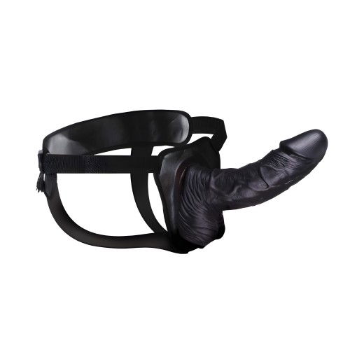 Asistente de Erección Hollow Strap-on 8 Pulgadas Negro