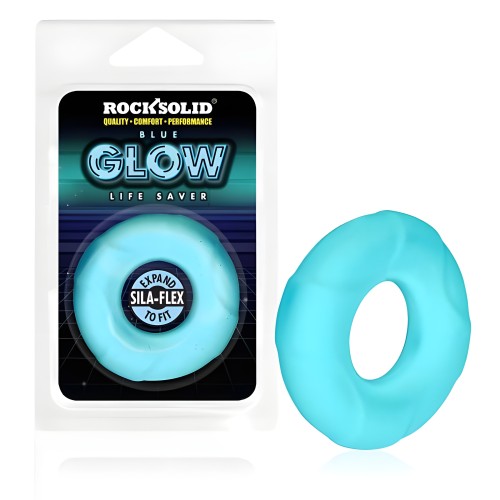 Rock Solid Sila-flex C-ring Brillo en la Oscuridad - Azul