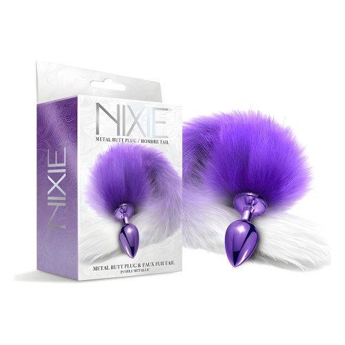Nixie Metal Butt Plug Ombre Tail Purple