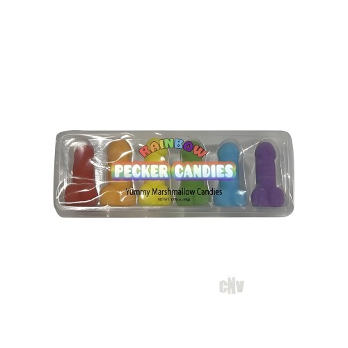 Caramelos de Malvavisco en Forma de Pene Arcoíris