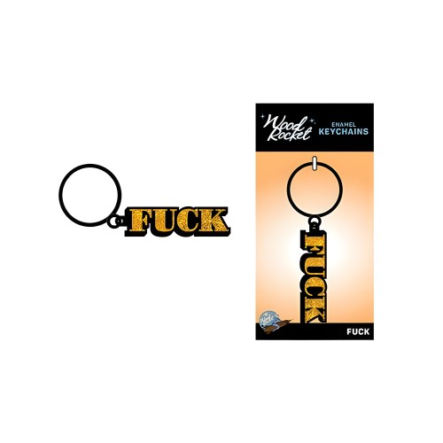 Funny Fuck Enamel Keychain by Wood Rocket
