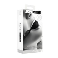Ouch! Black & White Silicone Ball Gag