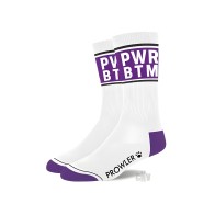Prowler Pwr Btm Socks Wht/prp