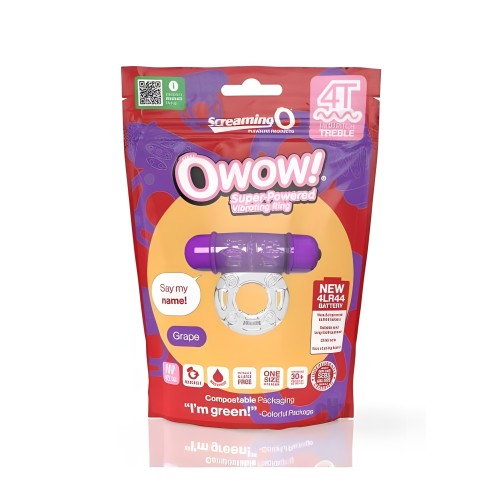 Screaming O 4t OWow Vibrating Ring - Grape