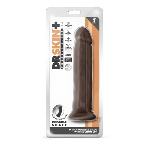 Dildo Poseable Dr Skin Plus 9 Chocolate