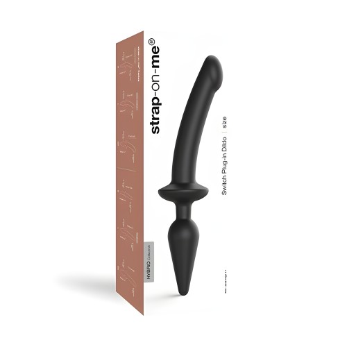 Switch Plug-in Dildo - Dual-ended Black