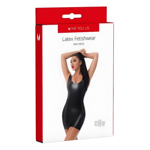 Vestido Mini de Latex Myu - Negro