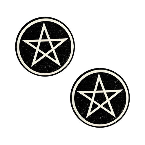 Neva Nude Pasty Wicca Brillo Negro