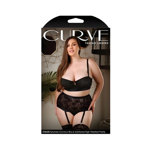 Curve Chloe Keyhole Contour Bra & Gartered Panty
