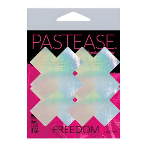 Pastease Holographic Plus X Nipple Pasties - Plata