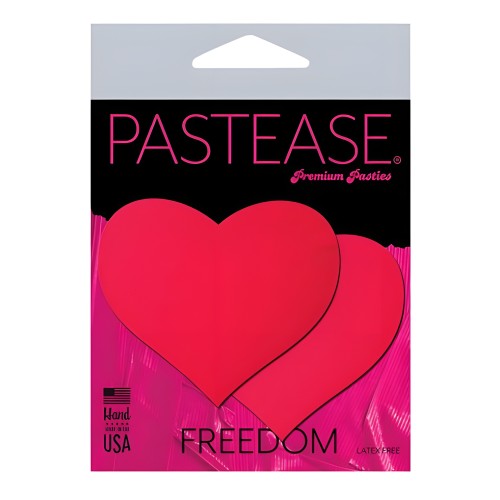 Pastease Pasties de Corazón Neón - Rojo