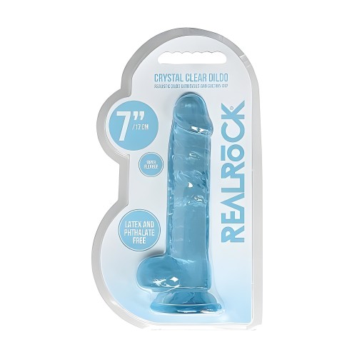 Dildo Realista Realrock 7in con Bolas Azul