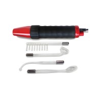 Neon Wand Red Handle Purple Electro Stimulator - Ultimate Pleasure