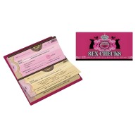 Chequebook Divertido Cheques de Sexo