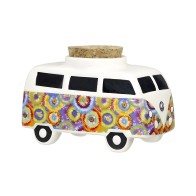 Tarro de Almacenamiento Vintage con Flor