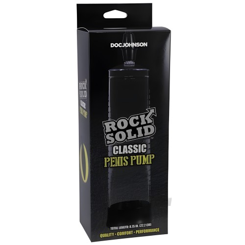 Rock Solid Classic Bombilla para Pene Negra/Transparente