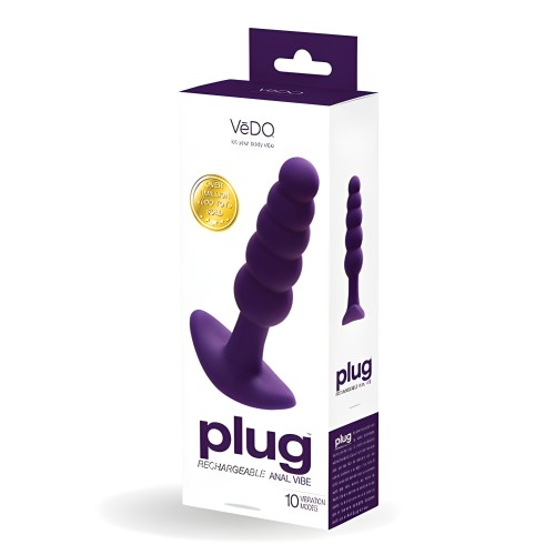 Vedo Plug Rechargeable Anal Plug - Purple