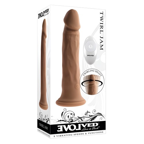 Evolved Twirl Jam Rechargeable Remote-controlled Vibrating Dildo