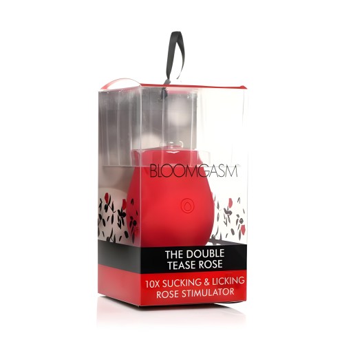 Bloomgasm Doble Tease Rosa Rojo - Juguete de Placer Premium