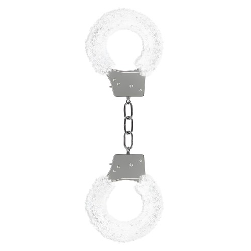 Esposas para Principiantes Ouch Furry Blancas - Equipamiento de Bondage