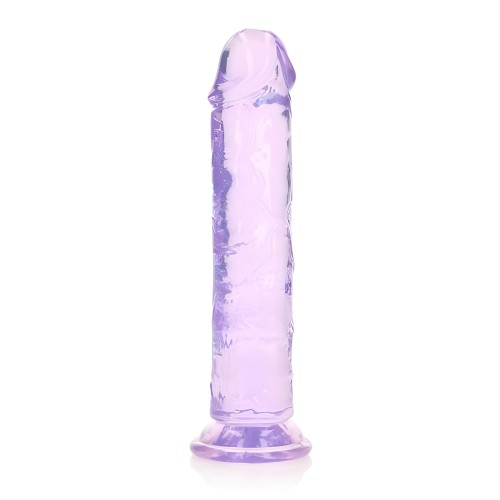 Dildo Claro Realrock 8 Pulgadas Sin Bolas - Morado