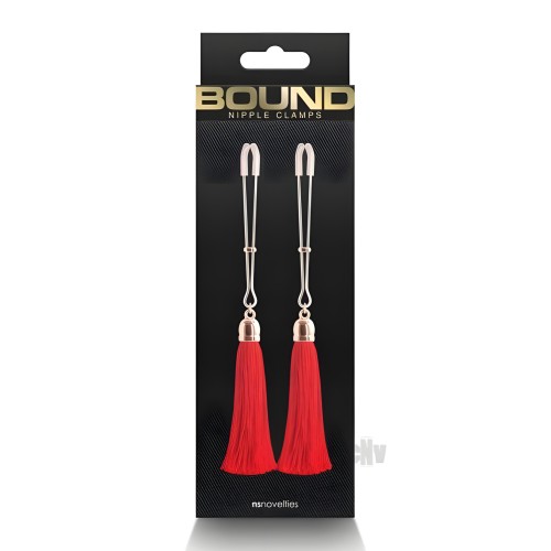 Bound Nipple Clamps T1 Red