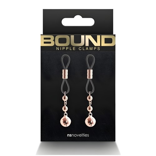 Bound Nipple Clamps D1 in Rose Gold