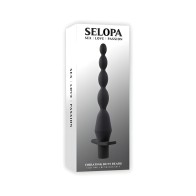 Selopa Bolas Anales Vibrantes de Silicona Recargables Negras