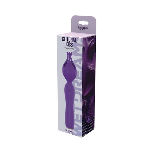 Vibrador de Silicona Clitoral Kiss Flor Pétalo Púrpura