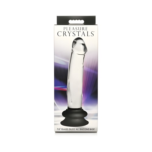 Dildo de Cristal 7.6" con Base de Silicona