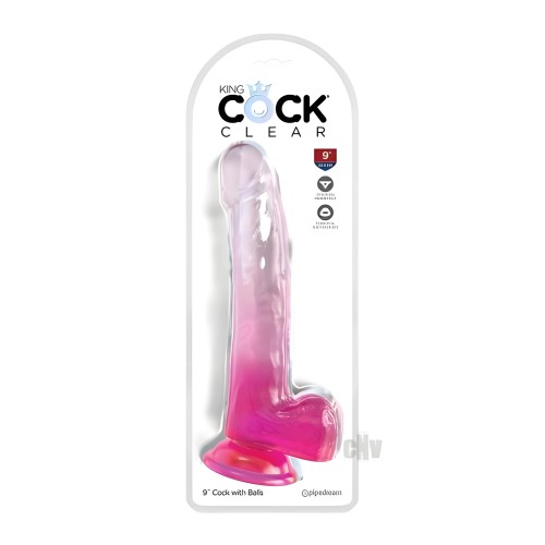 King Cock Clear 9" Pene con Bolas
