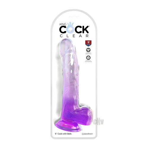 KC 9 Cock Clear with Balls Purple