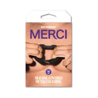 Merci Cock Ring - Silicone Covered Metal