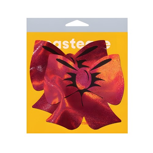 Pastease Red Holographic Bow Pasties