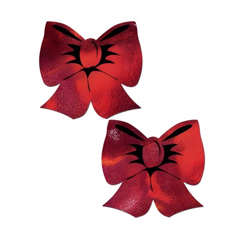 Pastease Red Holographic Bow Pasties